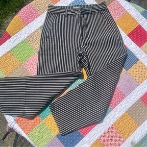 Pinstripe barrel jeans